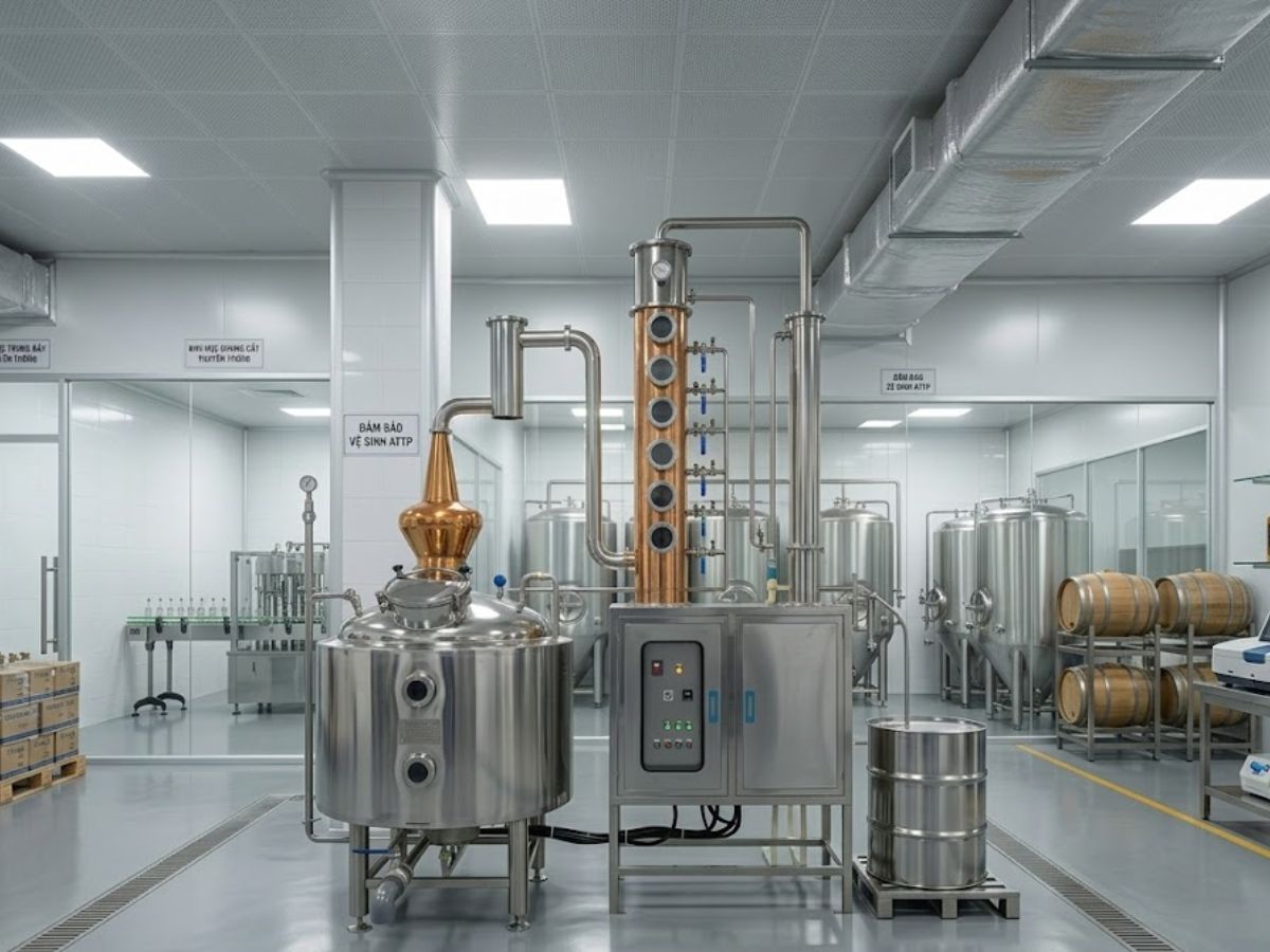 Tháp chưng cất rượu T500 inox tách thân (6)
