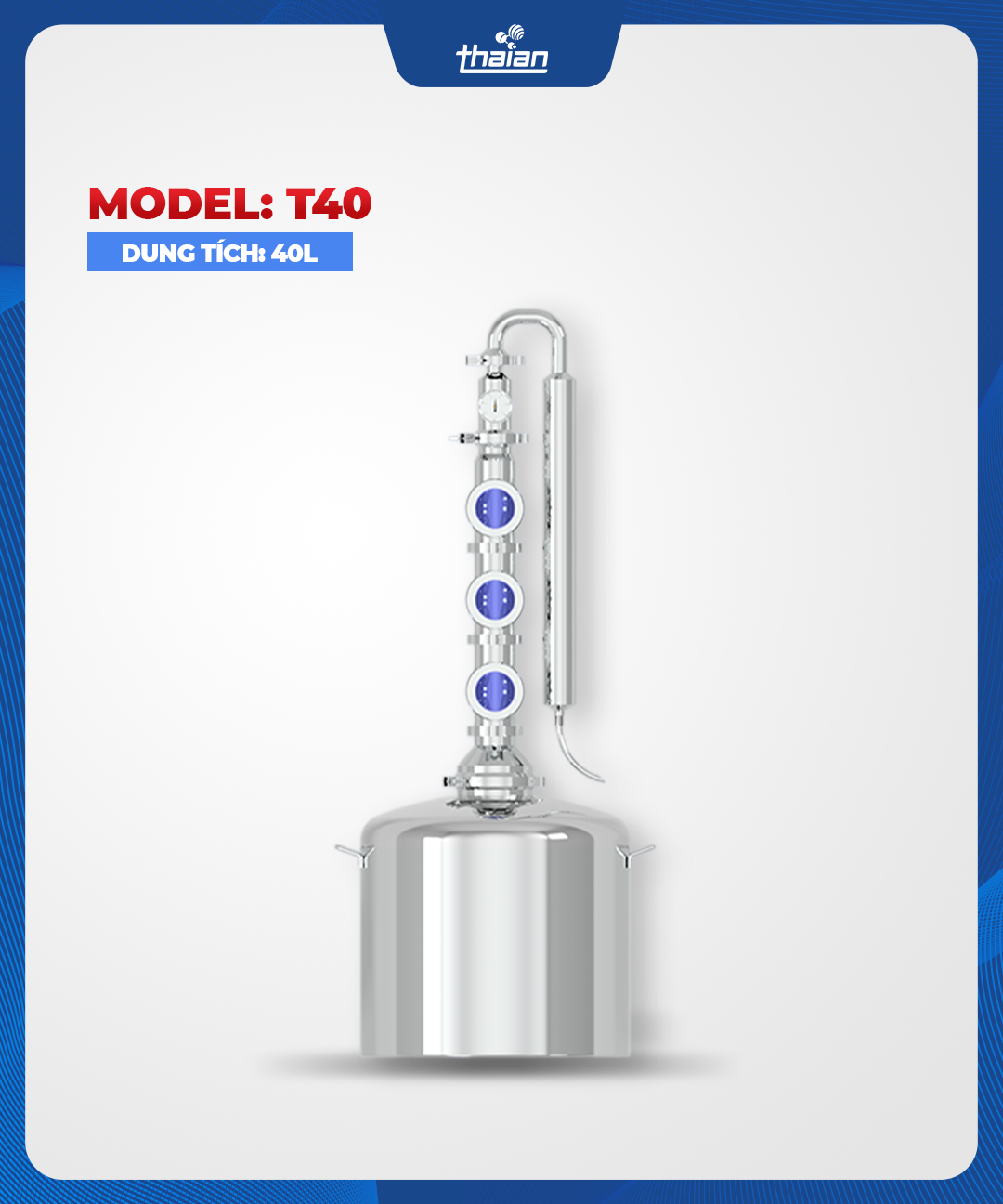 Tháp chưng cất rượu mini T40