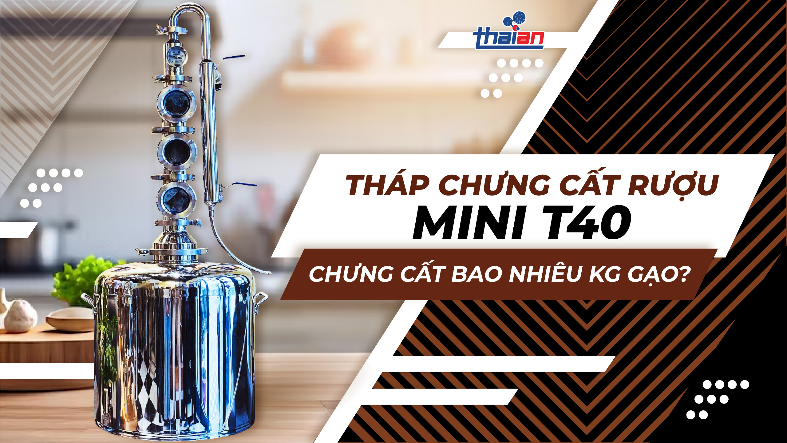 Tháp chưng cất rượu mini T40.