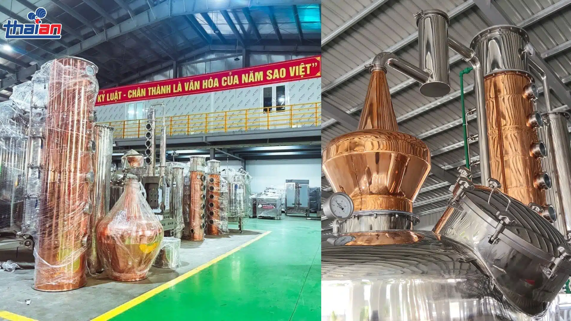 10 ưu điểm vượt trội của tháp chưng cất rượu Thái An