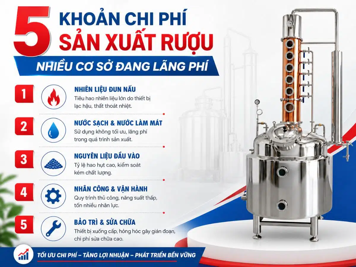 5 Khoản chi phí sản xuất rượu nhiều cơ sở đang lãng phí (2)