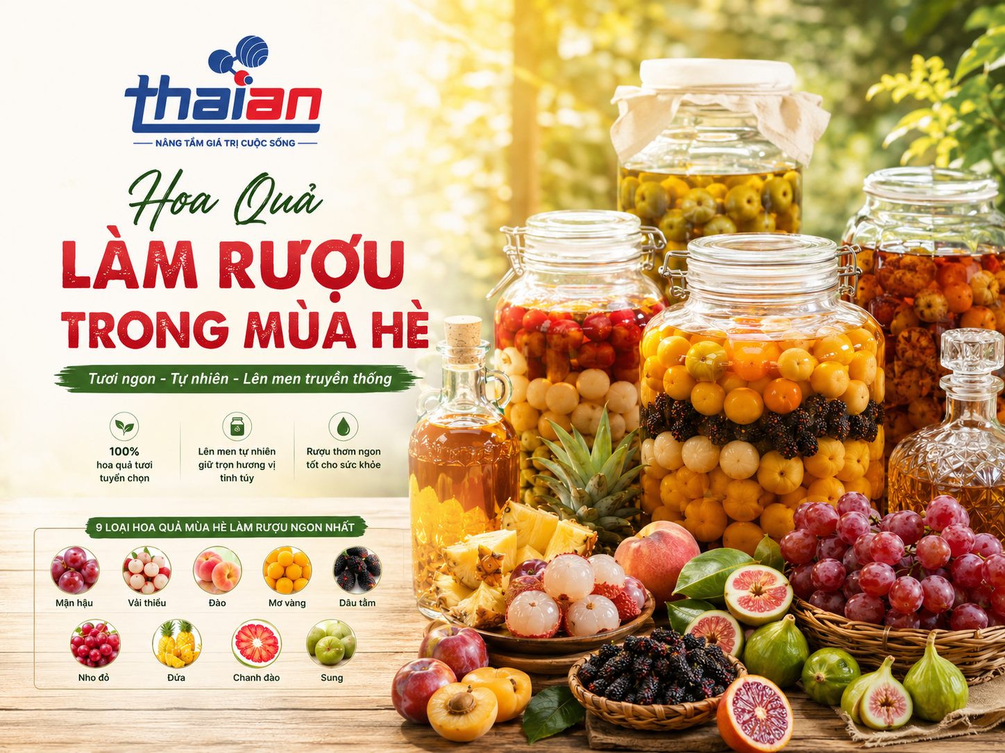 Rượu ngâm mùa hè được ưa chuộng nhất 2026