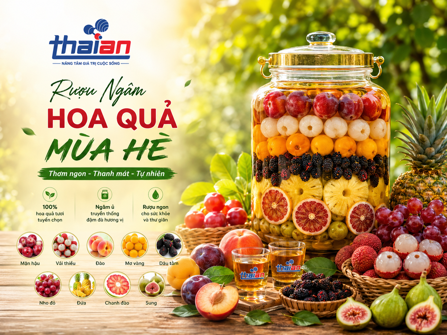 Rượu ngâm mùa hè được ưa chuộng nhất 2026