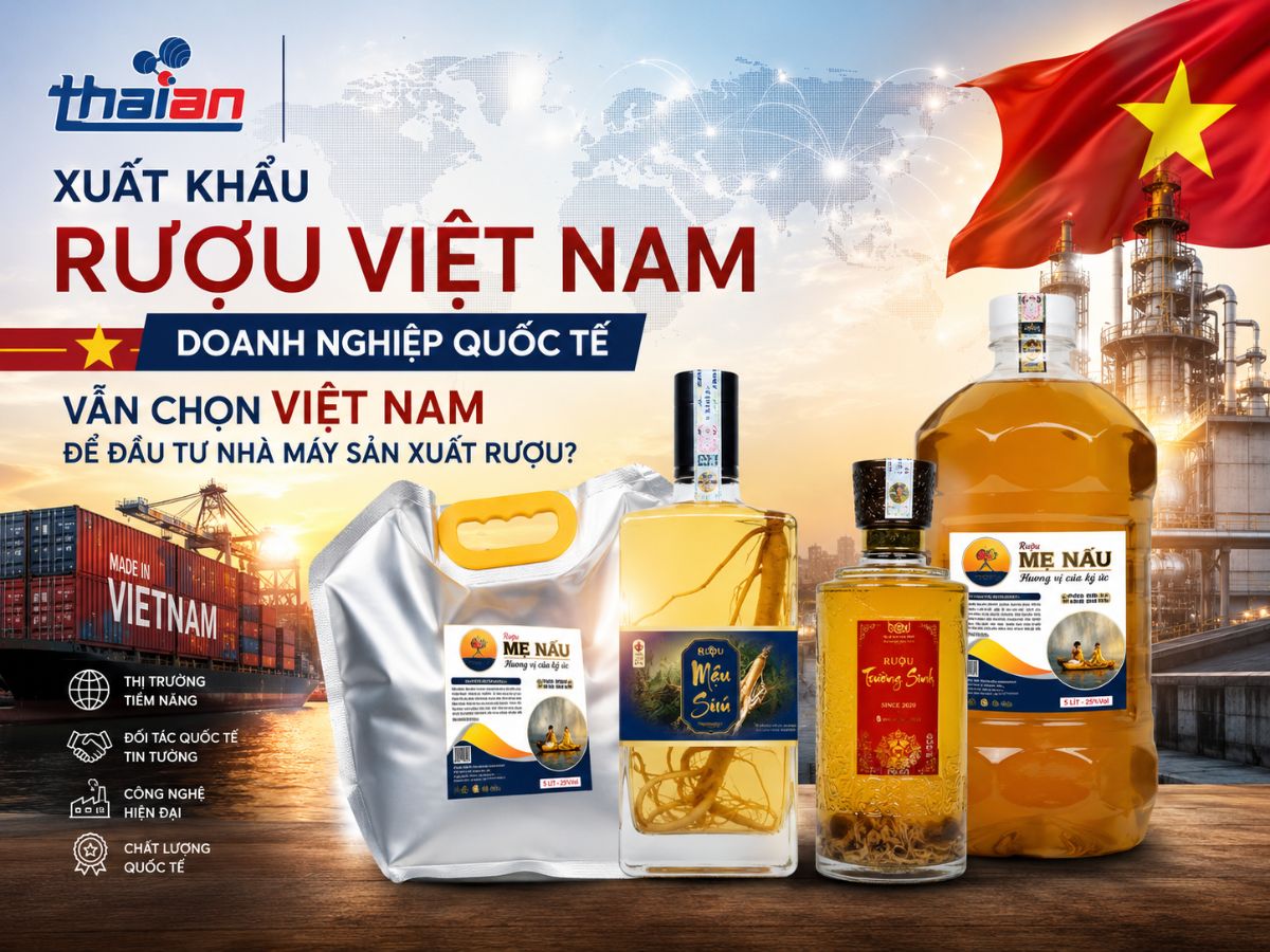Xuất khẩu rượu Việt Nam Doanh nghiệp quốc tế vẫn chọn Việt Nam để đầu tư nhà máy sản xuất rượu
