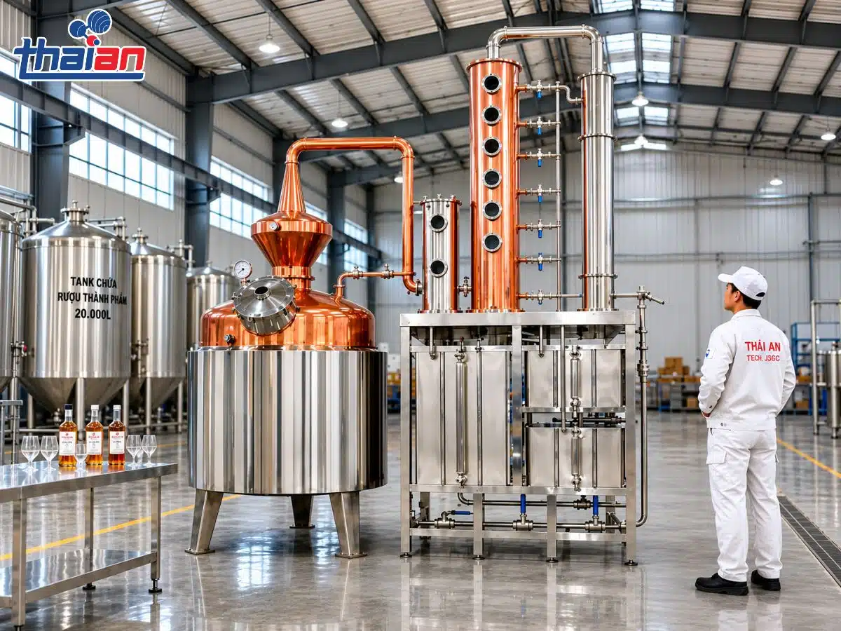 DÂY CHUYỀN SẢN XUẤT RƯỢU TRUYỀN THỐNG QUY MÔ CÔNG NGHIỆP