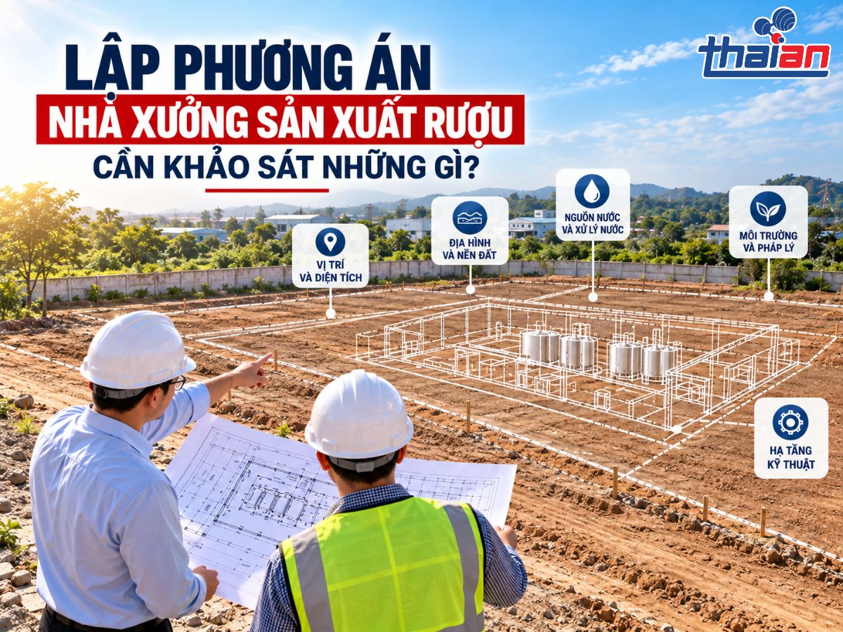 Khảo sát nhà xưởng sản xuất rượu cần kiểm tra những gì 