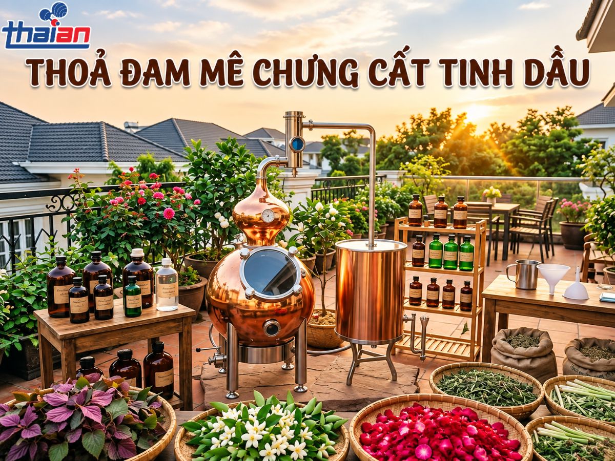 Tháp chưng cất tinh dầu Cấu tạo, nguyên lý và ứng dụng