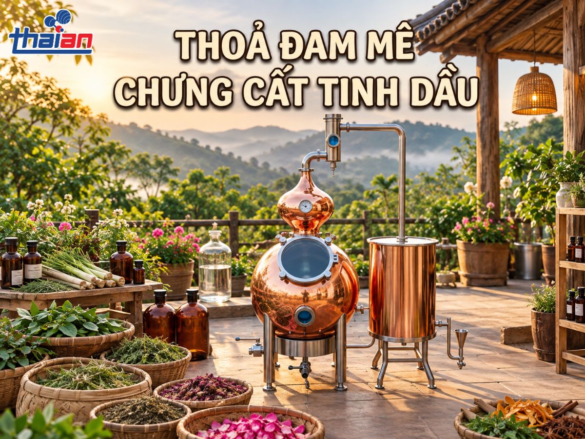 Thiết bị chưng cất tinh dầu Giải pháp tối ưu hiệu suất và chất lượng